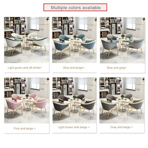 YUZES Office Reception Room Club Table and Chair Set - Light Color