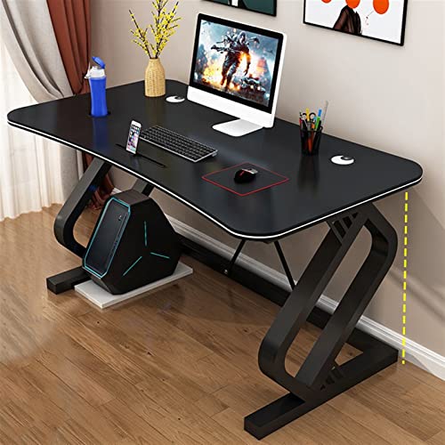 YUHUAWF Computer Desk with Mobile Phone Card Slot - Black, 100CM