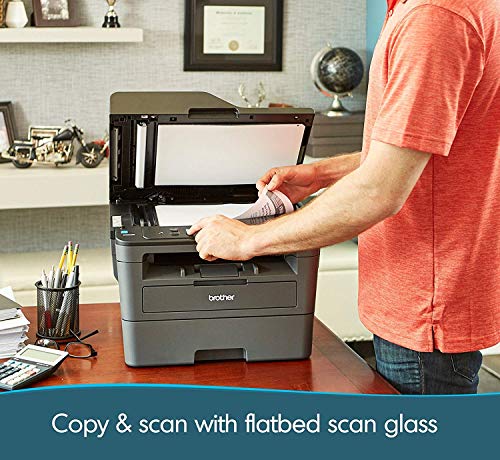 Brother Monochrome Laser Multi-Function Printer with Wireless Networking and Duplex Printing Office Bundle