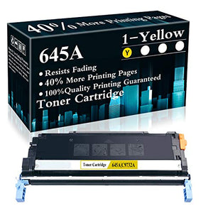 1 Yellow 645A | C9732A Remanufactured Toner Cartridge Replacement for HP Color Laserjet 5550 5550n 5550dn 5550dtn 5550hdn 5500 5500dn 5500dtn 5500hdn Printer,Sold by TopInk