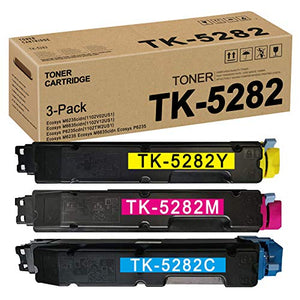 RUYY (CMY, 3PK) TK5282 TK-5282 1T02TWCUS0 1T02TWBUS0 1T02TWAUS0 Toner Cartridge Replacement for Kyocera Ecosys M6235cidn(1102V02US1) M6635cidn P6235 Toner Kit Printer