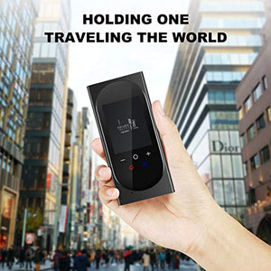 TESIYI Mini AI Translator Device with Camera Translation Function, 106 Languages Instant Two-Way Voice Translation, Noise-Cancelling … (Black)