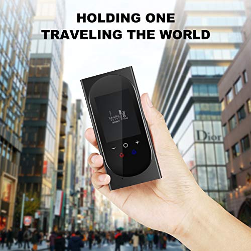 TESIYI Mini AI Translator Device with Camera Translation Function, 106 Languages Instant Two-Way Voice Translation, Noise-Cancelling … (Black)