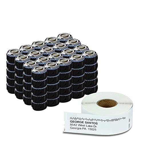 OfficeSmartLabels 1-1/8" x 3-1/2" Self-Adhesive White Address Labels, Compatible with 30320 (100 Rolls, 260 Labels Per Roll)