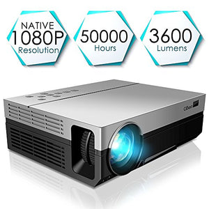 1080P Projector, CiBest Full HD True Native 1920 X 1080P Video Projector +80% Lumens Brightness Upgraded FHD Movie Projector for Home Theater Entertainment [2018 Newest Model]1080P Projector, CiBest F