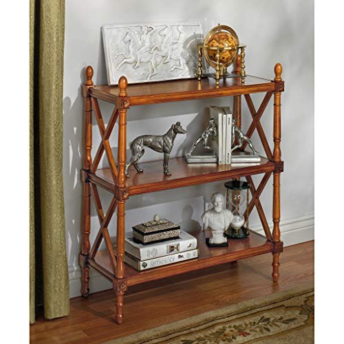 Design Toscano DE30301 Parliament Open Bookcase Collection: 3-Shelf, Cherry