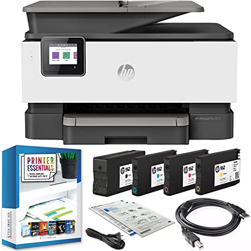 HP OfficeJet Pro 9015 All-in-One Wireless Printer w/Smart Home Office Productivity, Instant Ink, Works with Alexa 1KR42A Print, Scan, Copy, Fax, Mobile Bundle with DGE USB Cable + Business Software