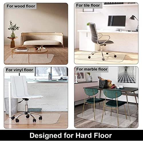 HOBBOY Clear PVC Hard-Floor Chair Mat - Multiple Sizes