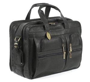 Claire Chase Jumbo Executive Computer Briefcase, Black, One Size