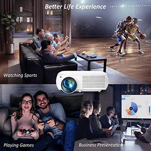 Projector 1080P Native 6800 Lumens HDMI Movie Projector, ±50° 4D Keystone Correction for Home,Office,Entertainment