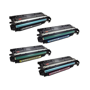 Speedy Toner HP 647A Remanufactured Toners Cartridges Replacement for HP CE260A, CE261A, CE262A, CE263A - Set of 4, Black/Cyan/Magenta/Yellow