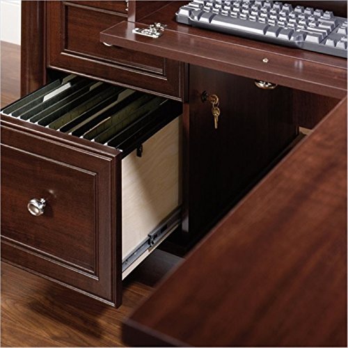 Bowery Hill L-Shaped Computer Desk in Cherry