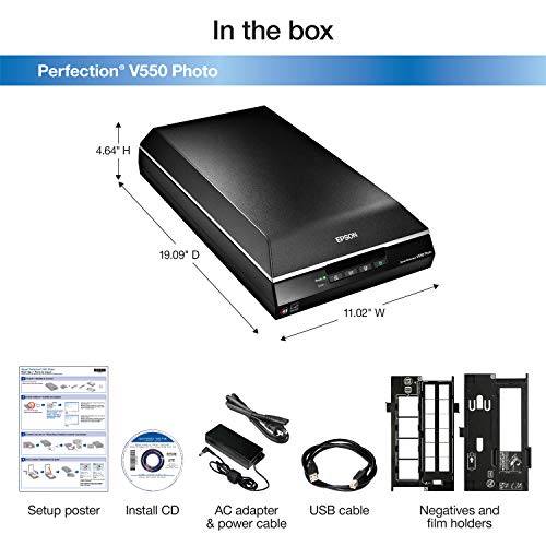 Epson Perfection V550 Color Photo Scanner with 6400 DPI Resolution