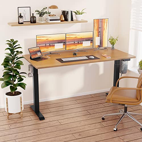 Meilocar Electric Standing Desk with Memory Controller, Height Adjustable, 63" x 24" Tabletop