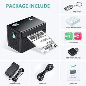 Thermal Label Printer - Itari Commercial Grade Shipping Label Printer, 4X6 Label Printer for Shipping Packages, Work with Windows/MacOS, Compatible with Ebay, Amazon, Shopify, Esty, USPS