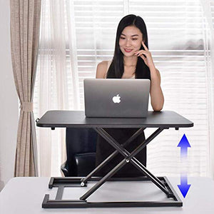 LXTIN Standing Desk Computer Office Workstation Height Adjustable seat Standing Desk Riser Ergonomic Converter for at Home and in The Office White 73x47cm (29x19inch)