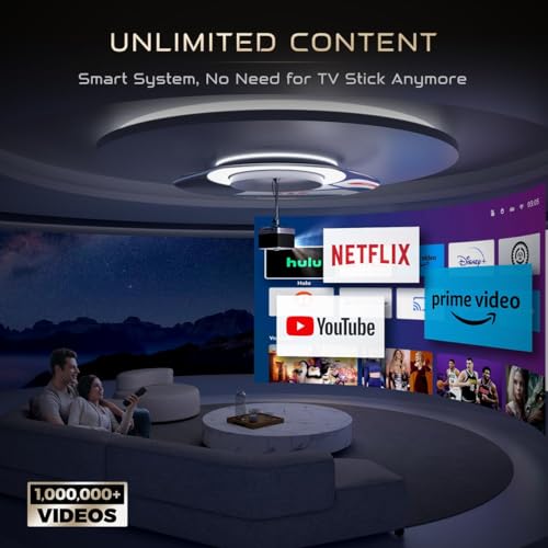 Aurzen All-in-One 4K Smart Projector with WiFi, Bluetooth, and Dolby Audio