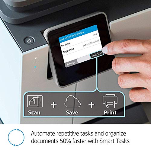 HP OfficeJet Pro 9025 All-in-One Wireless Printer Single-pass (Automatic) Document Feeder and Two Paper Trays  Smart Home Office Productivity  Instant Ink and Amazon Dash Replenishment Ready (1MR66A)