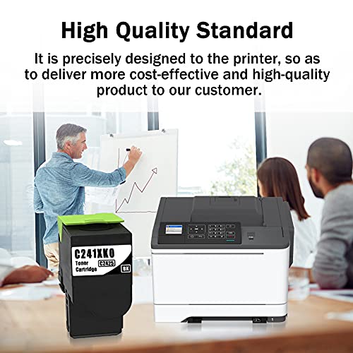 Compatible 3 Pack C241XK0 C2425 Black Extra High Yield Remanufactured Toner Cartridge Replacement for Lexmark C2425dw MC2640adwe C2535dw MC2425adw MC2535adwe Printer Ink Cartridge.