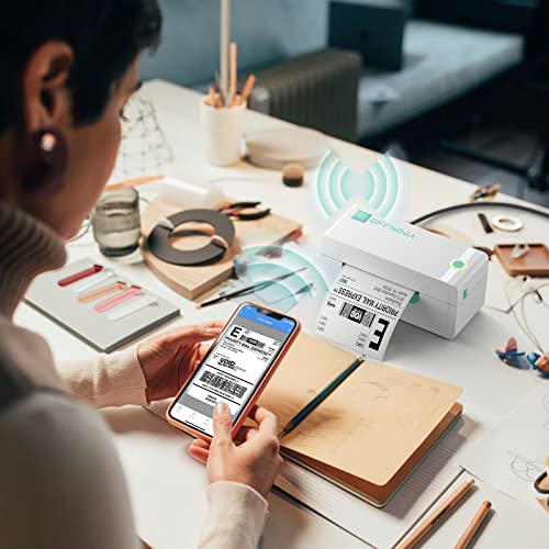 OFFNOVA Bluetooth Thermal Label Printer, High-Speed 4"x6" Shipping Label Printer for Shipping Packages Home Small Business, Compatible with Smartphone Windows - 203 DPI Printer