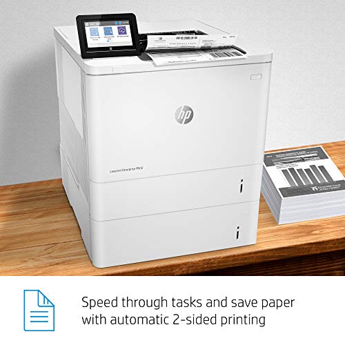 HP LaserJet Enterprise M612x Monochrome Duplex Printer with Dual-band Wi-Fi and Extra Paper Tray (7PS87A)