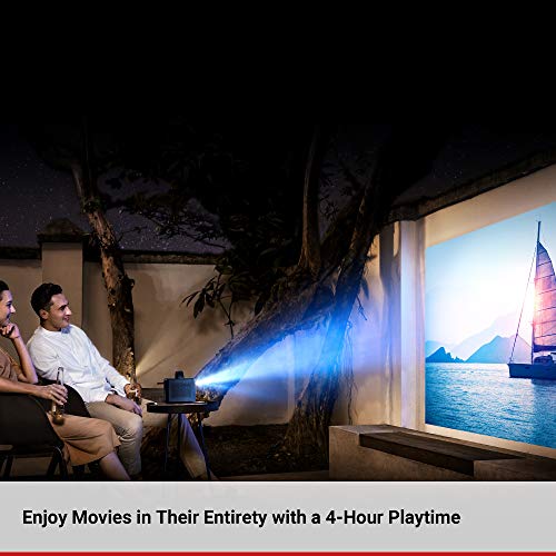 Nebula, by Anker, Mars II 300 ANSI Lumen Home Theater Portable Projector with 720p 30 to 150 Inch DLP Picture, Home Entertainment, 10W Speakers, Android 7.1, 1-Second Autofocus, Movie Projector
