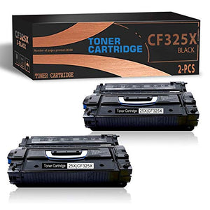 2-Pack Black Toner Compatible 25X | CF325X Toner Cartridge Replacement for HP Enterprise M806dn M806x+ M806 Flow MFP M830z+NFC M830z M830 Series Managed Flow M830 Series Printer