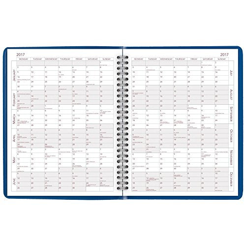AT-A-GLANCE Monthly Planner / Appointment Book 2017, Fashion Color, 6-7/8 x 8-3/4", Blue (7012420)