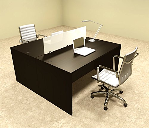 Two Person Modern Divider Office Workstation Desk Set, OT-SUL-FP4