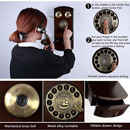 Generic002 Retro Wall-Mounted Rotary Landline Phone