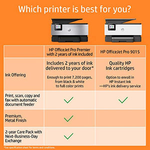 HP OfficeJet Pro Premier All-in-One Wireless Printer - includes 2 Years of Ink Delivered, plus Smart Tasks for Smart Office Productivity, Works with Alexa (1KR54A)