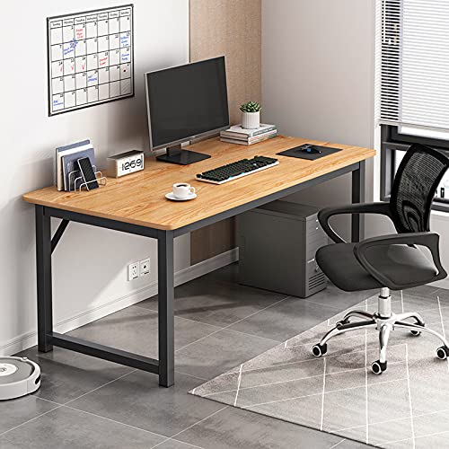 Modern Simple Style Computer Desk 29.6 Inches High Industrial Study Writing Table - White 1 Meter