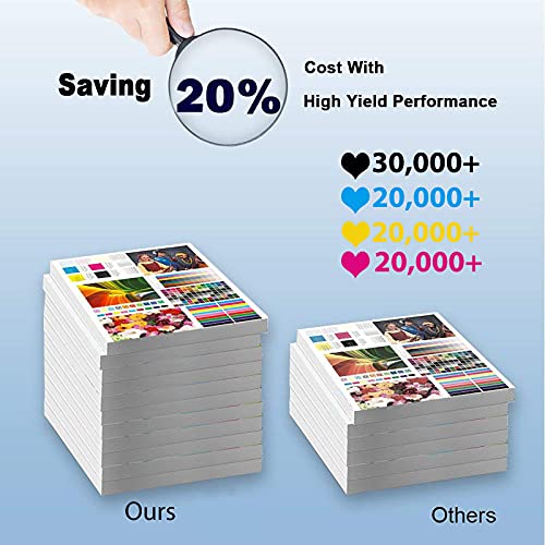 4-Pack (BK+C+Y+M) Compatible High Capacity TK-8529 (TK-8529K+ TK-8529C+ TK-8529Y+ TK-8529M) Toner Cartridge Used for Kyocera Copystar CS-3552ci, CS-4052ci Printer