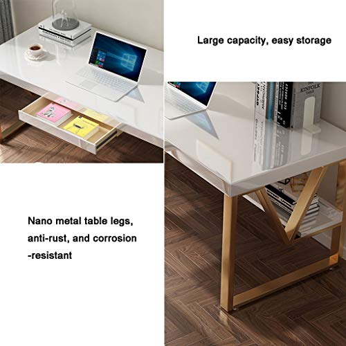 Desks Simple Laptop Desk,Table PC Office Workstation,Work Table for Office,Wedding Reception Table,Modern and Simple Nordic Style, Suitable for Family Bedroom Study Office