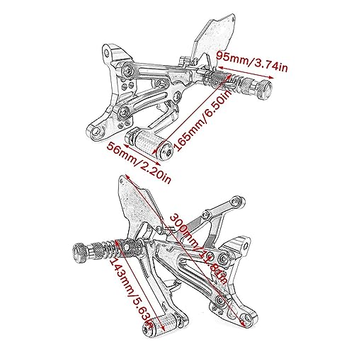 SCMYK Motorcycle V4S V4 2018-2022 Adjustable Rear Set Footrests (Color: 2)