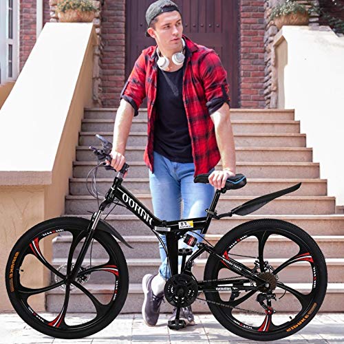 zeipy Bicycles, Mountain Bikes, Full Suspension, Anti-Skid, 21-Speed Dual Disc Brakes, Curved Handlebars, Aluminum Road Bikes, Commuter Bikes, Mountain Bikes, 26 Inches