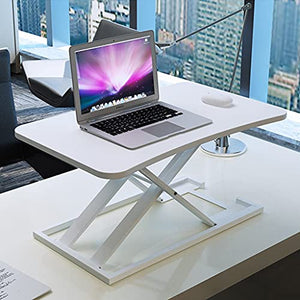 28.7inch Height Adjustable Standing Up Desk Converter Home Office Desk Workstation Sit Stand Riser for Monitor Laptop (Color : White)
