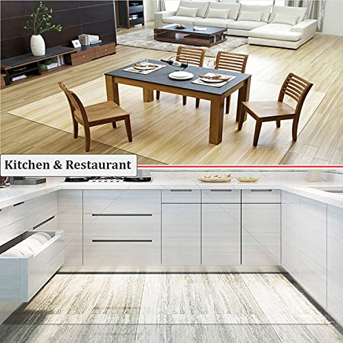 XOUVY Transparent Plastic Carpet Protector Chair Mat for Hardwood Floor - Waterproof, Cuttable, Size: 120x800cm