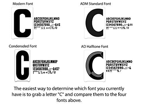 6" Gemini Pronto Condensed 250 Piece Full Set Black Letters/Red Numbers