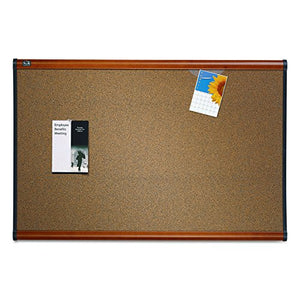 Quartet Prestige Colored Cork Bulletin Boards, 4 x 3 Feet, Light Cherry Finish Frame (B244LC)