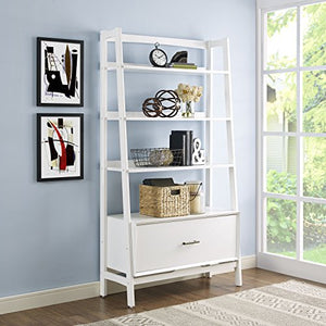 Crosley Furniture Landon Large Etagere Bookcase - White