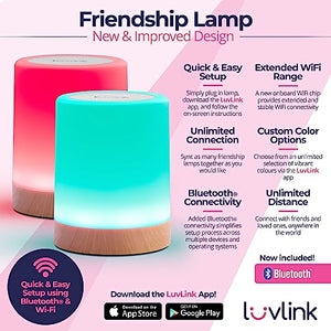LuvLink Friendship Lamp v2 - Extended Wifi Range - Bluetooth Setup (Set of 6)