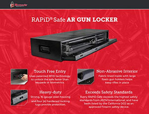 Hornady Rapid Safe AR Gun Locker with RFID Touch Free Entry - Tamper Proof Gun Safe Perfect for Storing Gun Accessories, Rifles and Shotguns - Heavy Duty Rifle Gun Safe for Home and Vehicle - 98190