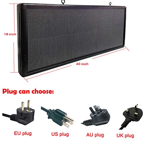 P6 Full Color led Sign Scrolling Texts Images Video Display (40''x17.9'')