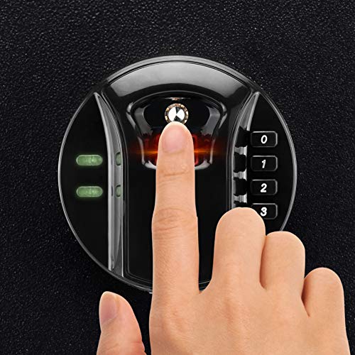 Barska AX13378 Quick and Easy Access Biometric Rifle Firearm and Long Gun Safe for Home with Optional Silent Mode & Removable Shelf
