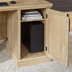 Home Square 2-Piece Set: Double Pedestal Desk & Utility Stand Library Base