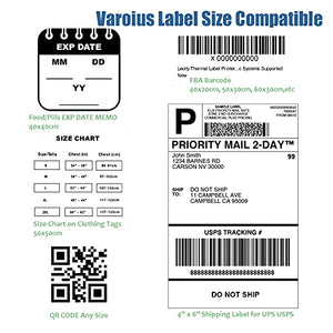 Leoity Thermal Label Printer, Shipping Label Printer for UPS, USPS, USB Connected Commercial Direct Label Maker Compatible with Shopify, Ebay, Amazon&Etsy-Windows&Mac Systems Supported (Not Bluetooth)