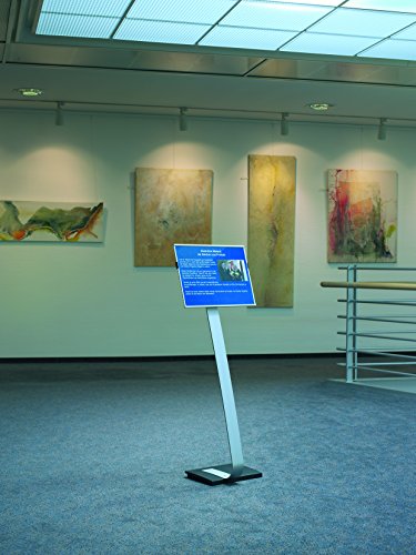 DURABLE Infobase Duo Aluminum Floor Sign Stand for 11-Inch x 17-Inch Inserts (481523)