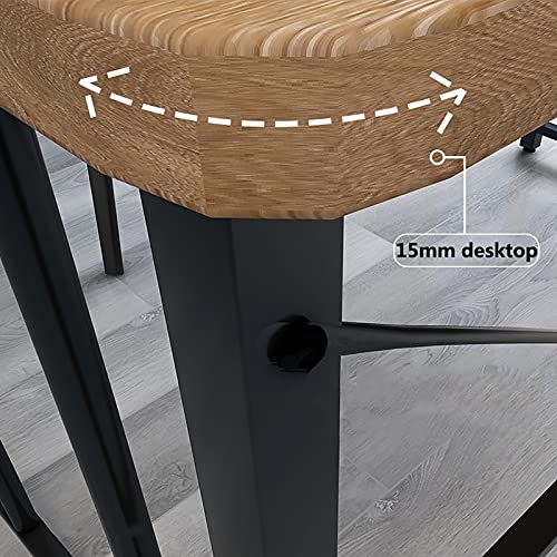 Shelf Computer Desk, 39.4 inch Home Office Writing Desk, Modern PC Table, Workstation for Home/Office, Easy to Assemble, Black Metal Frame