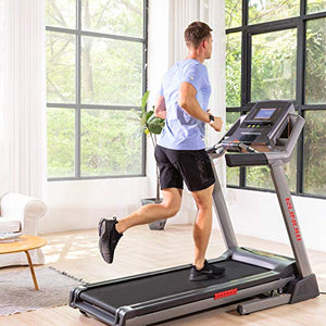 RUNOW 6631CA Folding Treadmill for Home with Auto Incline, Bluetooth Speaker, Large LCD Display Console, Electric Running and Walking Machine with 40 Programs, 3.5HP Foldable Treadmill